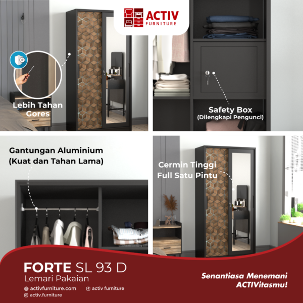 7.-NPL-Forte-SL-93-D Lemari Pakaian Besi Activ Forte SL 93 D