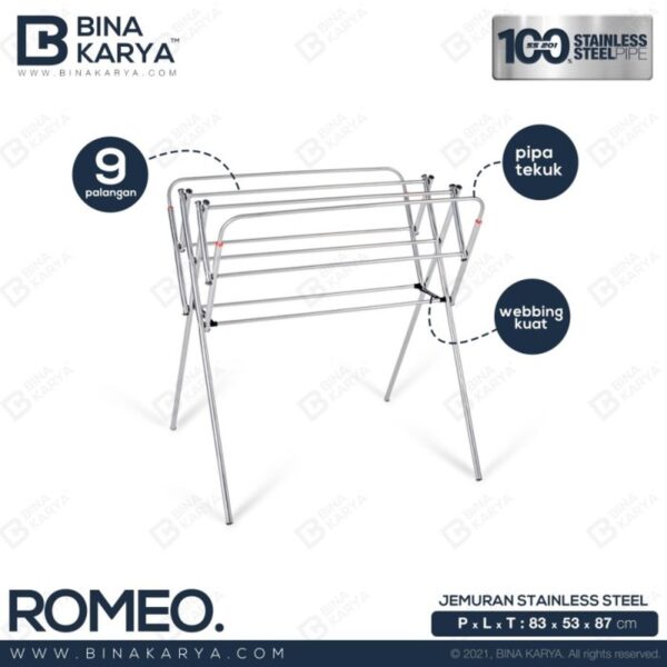 ROMEO Jemuran Handuk Stainless Bina Karya Romeo