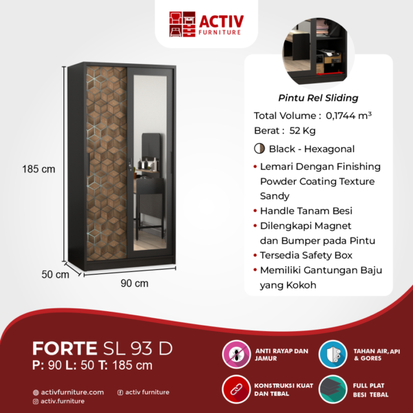 5.-NPL-Forte-SL-93-D Lemari Pakaian Besi Activ Forte SL 93 D