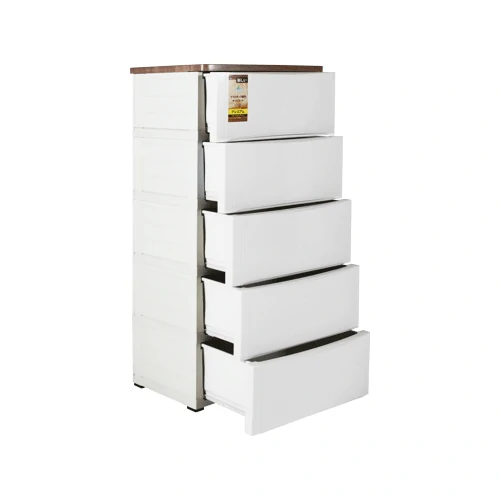 putih4 Cabinet Plastik Lemari Plastik 5 laci Olymplast ODC 05