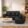 MONTREAL BLACK (2) Sofa L mavis