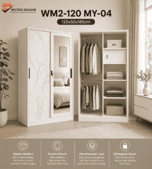 MY 04 Lemari Pakaian Besi Mee do WM2-120 MY 04