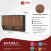 Kofi-KSA-3P_Tsugawood-French-Walnut Kitchen Set Atas / Lemari gantung Dapur Activ Kofi KSA 3P
