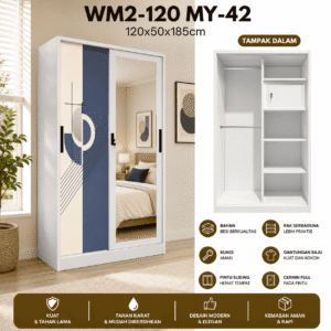 unnamed (1) Lemari Pakaian Besi Mee do WM2-120 MY 42