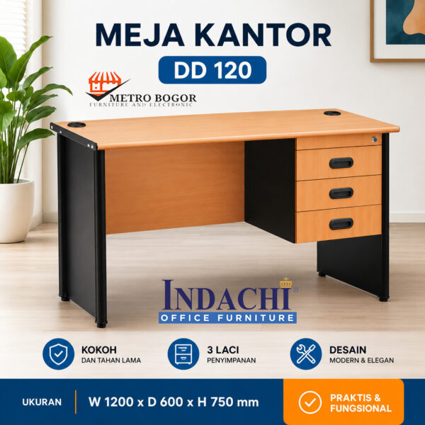 79bf16bb-7cd4-4f30-a81b-8ab9cd684c99 Meja Kantor 1/2 Biru Indachi DD 120
