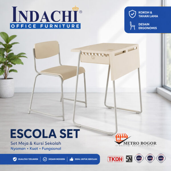Meja & Kursi Sekolah Indachi Escola Set ( Untuk SMA )