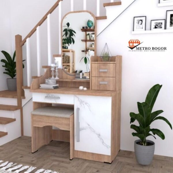 Promo Kamar Set Deluxe 5 ( Kasur Guhdo Springbed + Lemari Plastik 3 Pintu IVORY + Meja rias Dachi )