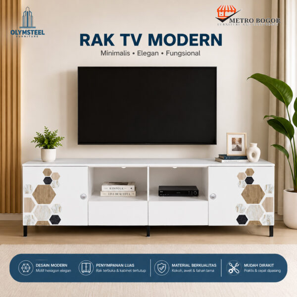 Rak TV / Meja TV Besi Olymsteel AVR 2L Tera