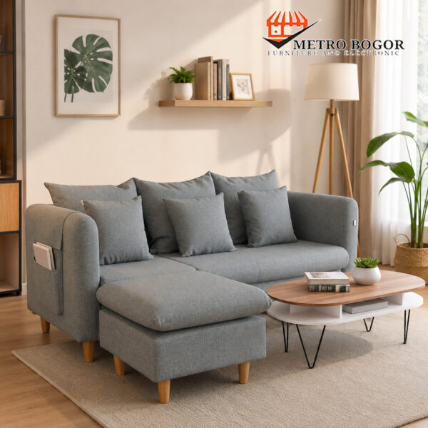 EMERALD MID GREY Sofa L Luxury