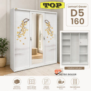 Lemari Pakaian Besi Top 3 Pintu uk 160 D5