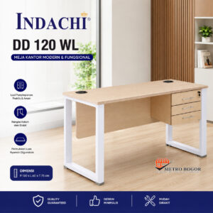 Meja Kantor + Laci Indachi tipe DD 120 WL