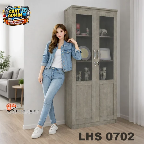 id-11134207-822wr-mlnexg5zj0g53f Lemari Buku / Lemari Pajangan LHS 0702 Romaro