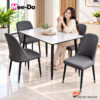 Meja Makan Granit Mee do Alden 4 Kursi Dark Grey