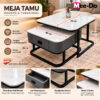 Meja tamu 2 susun Mee do CT Marvin Top Granit
